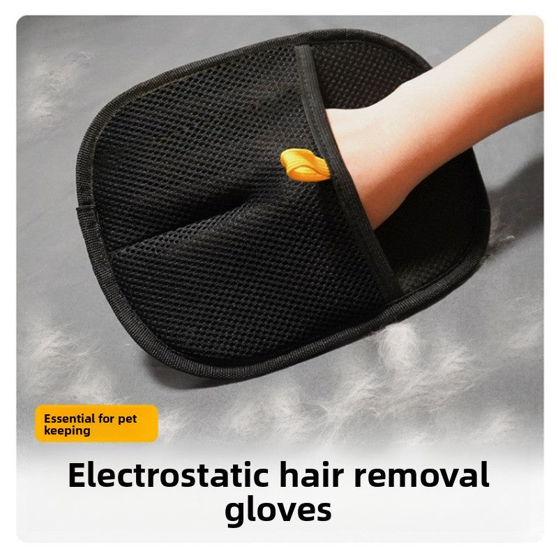 Pet Hair Removal Glove ? Electrostatic Grooming & Cleaning Mitt for Cats & Dogs