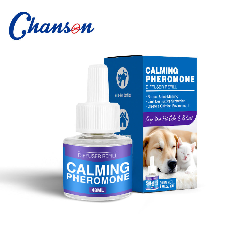 Cat Calming Pheromone Diffuser Kit ? Anti-Stress & Anxiety Relief Plug-In for Cats and Dogs with Refill Options