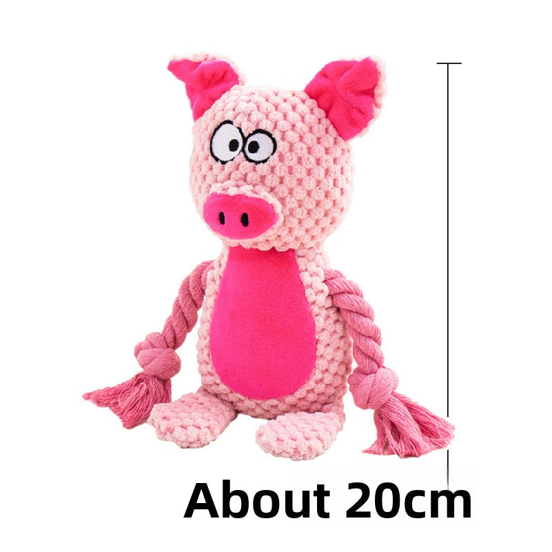 Plush Crinkle Squeaky Toy for Dogs - Durable Sound Play Toy with Animal Designs