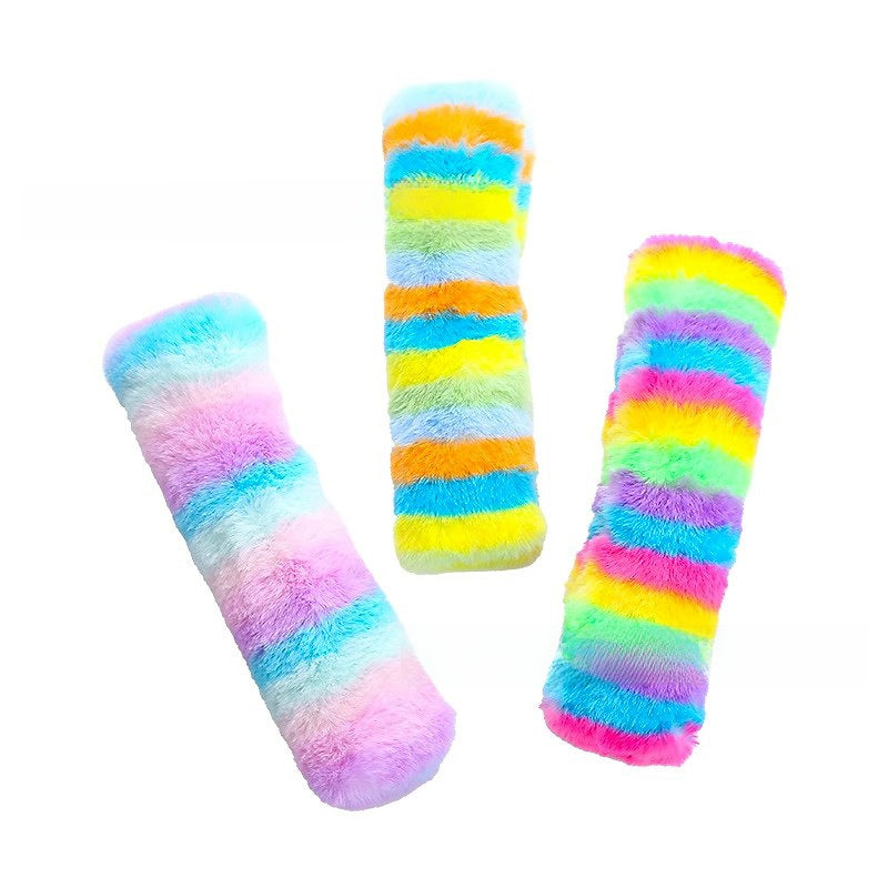 Soft Plush Cat Pillow Toy with Catnip & Crinkle Sound ? Fluffy Rattling Cat Kicker Pillow for Play, Chewing & Stress Relief