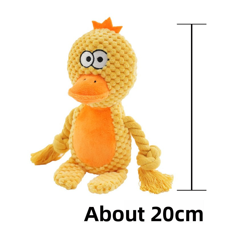 Plush Crinkle Squeaky Toy for Dogs - Durable Sound Play Toy with Animal Designs