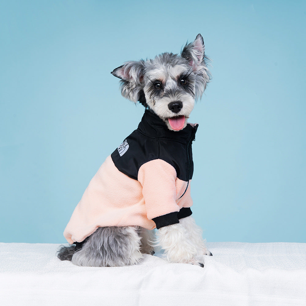Cozy Fleece Pet Jacket for Small & Medium Dogs ? Warm Winter Coat with Zipper and Hood