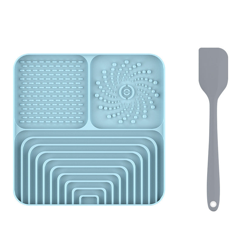 Silicone Pet Lick Mat - Slow Feeder Tray with Suction for Dogs & Cats, Anti-Choking Design