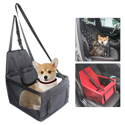 Pet Car Seat Carrier for Dogs & Cats | Waterproof Booster Seat with Safety Strap