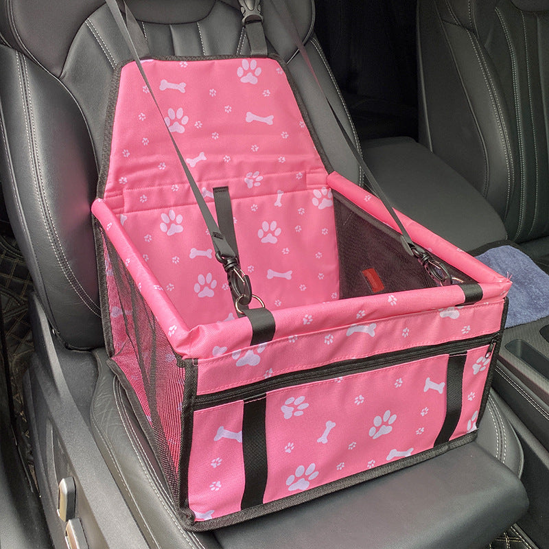 Pet Car Seat Carrier for Dogs & Cats | Waterproof Booster Seat with Safety Strap