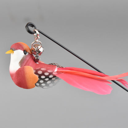 Simulation Bird Cat Toy with Suction Cup - Interactive Motion Teaser for Indoor Cats