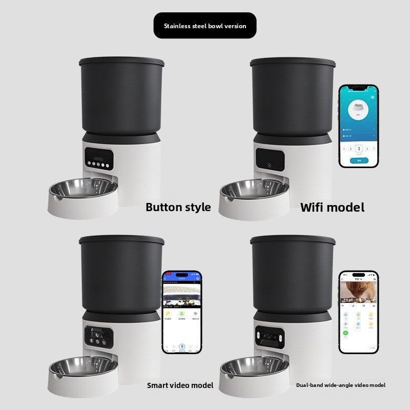 Smart Automatic Pet Feeder with Camera & App Control ? WiFi Pet Food Dispenser with Voice, Video & Timer