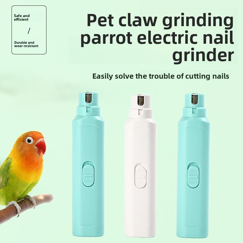 Electric Parrot Nail Grinder ? Quiet Bird Nail Trimmer for Parakeets, Cockatiels & Small Birds | Safe & Rechargeable Grooming Tool