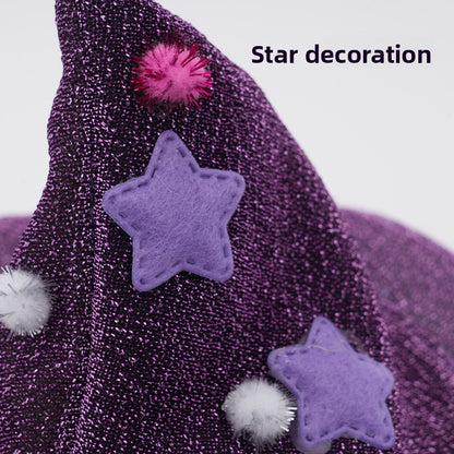 Halloween Pet Wizard Cloak & Hat – Funny Witch Costume for Cats & Small Dogs