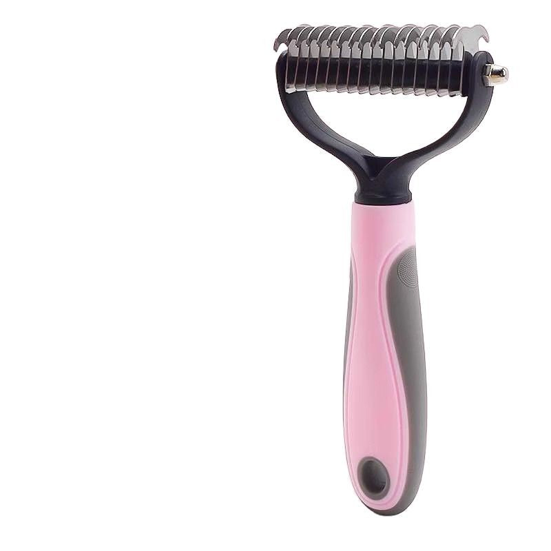 Pet Dematting Comb for Dogs & Cats ? Dual-Sided Grooming Brush for Tangled Hair & Knots | Detangling & Deshedding Tool