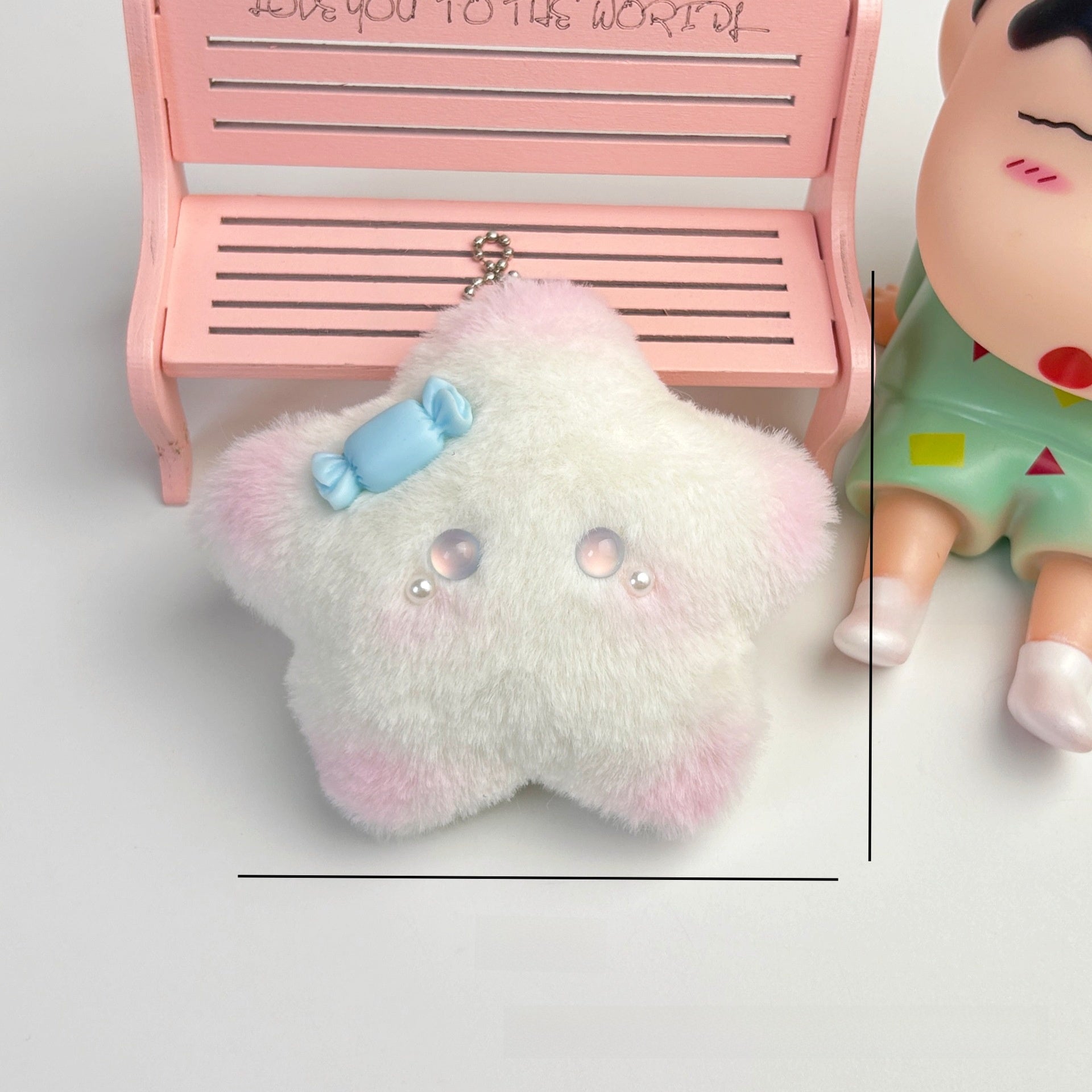 Cute Plush Star Squeaky Toy Keychain for Cats & Dogs ? Soft Interactive Pet Toy for Playtime & Chewing