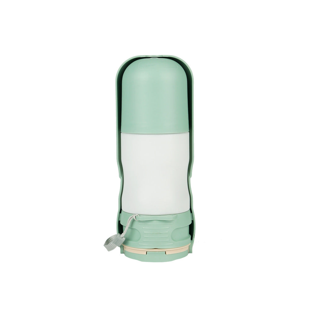 Foldable Portable Dog Water Bottle with Light ? Leakproof Travel Pet Cup for Outdoor Walks, Hiking & Camping