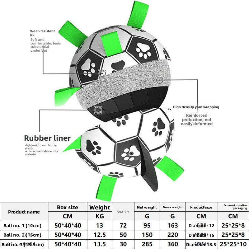 Durable Dog Training Ball - Lightweight PU Toy for Outdoor Play, Exercise & Interactive Fun
