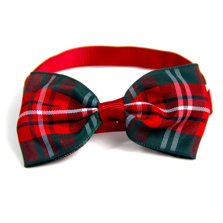 Festive Pet Bow Tie Collar ? Adjustable Christmas Accessory for Dogs and Cats