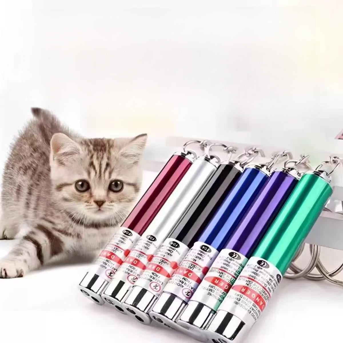 USB Rechargeable 3-in-1 Cat Laser Toy ? Interactive Pet Teaser Light with Multiple Patterns & LED Modes