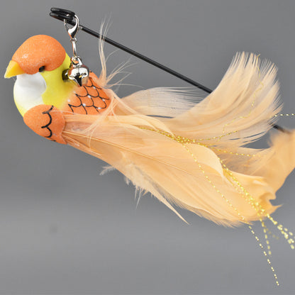Simulation Bird Cat Toy with Suction Cup - Interactive Motion Teaser for Indoor Cats