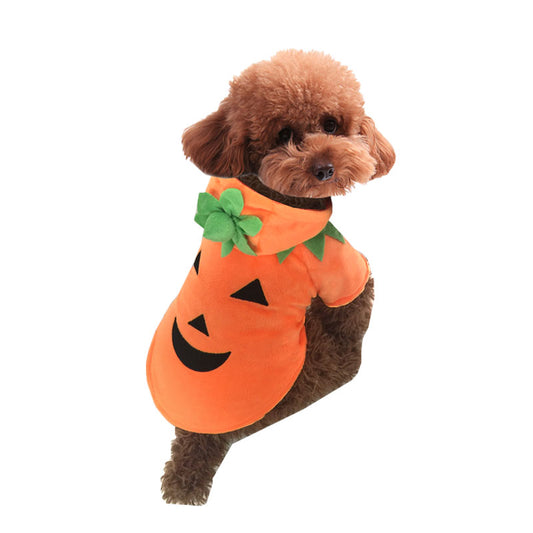 Halloween Pumpkin Pet Costume for Small Dogs and Cats