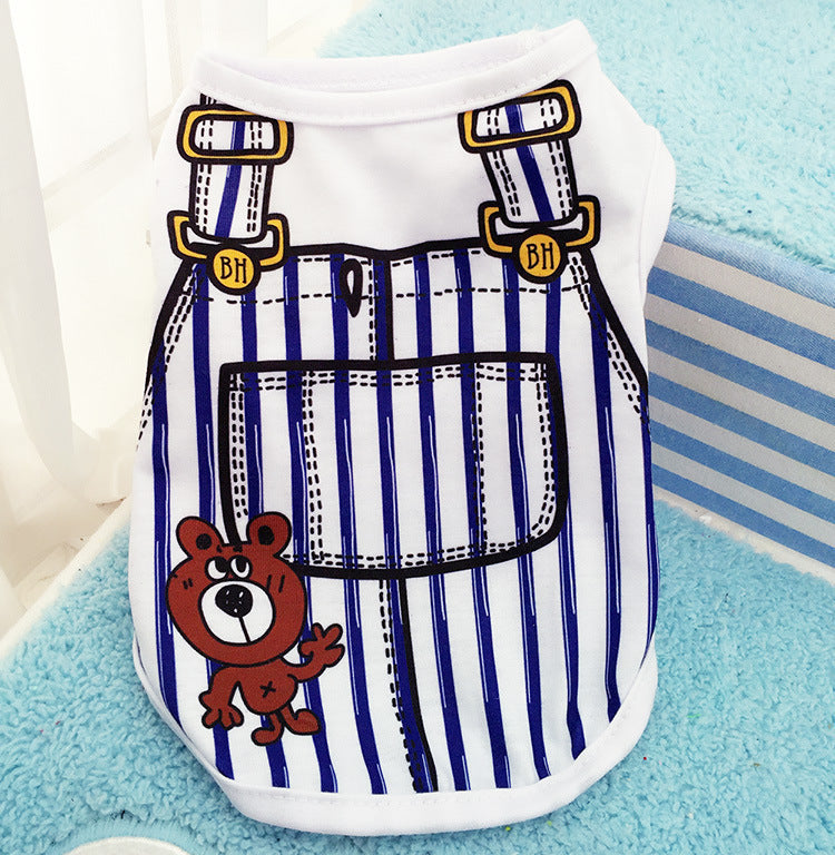 Cute Pet Vest Harness Shirt – Summer Clothes for Small Dogs & Cats