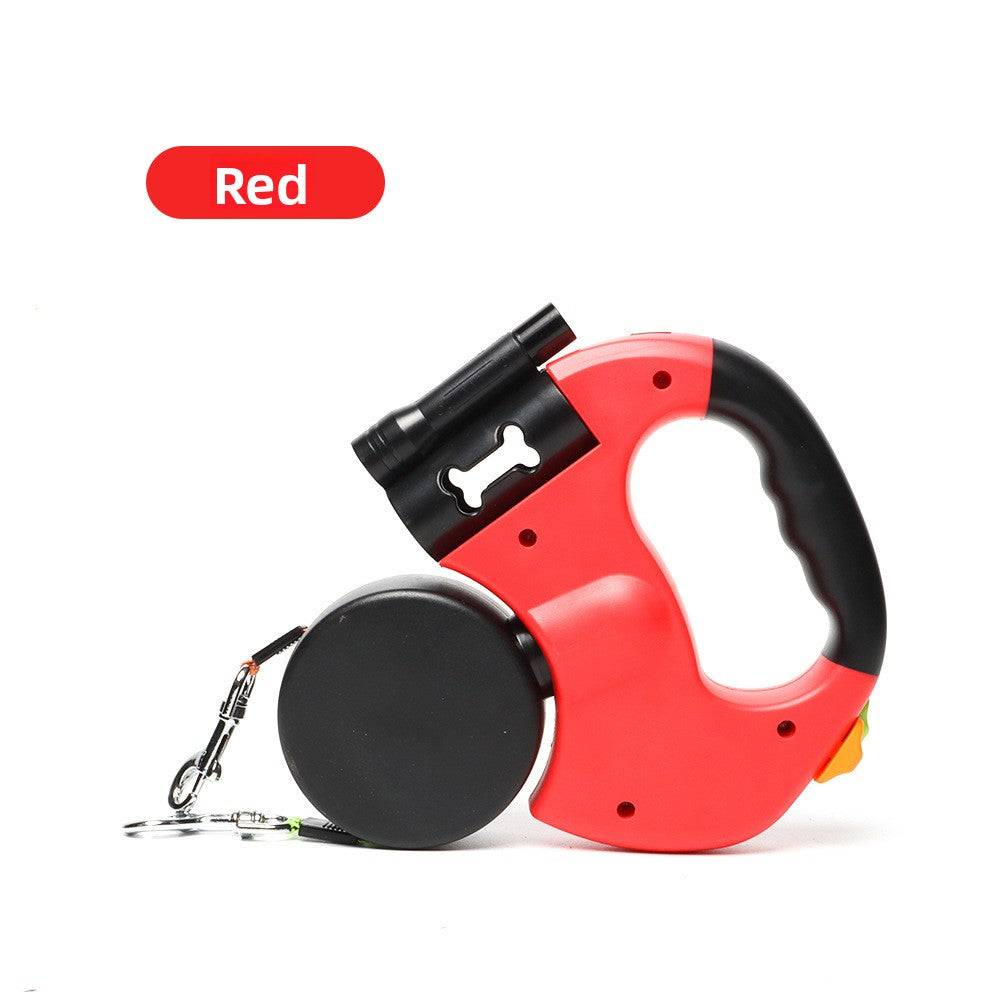 Dual Retractable Dog Leash Reflective with LED Light - 2-in-1 No-Tangle Pet Walking Lead
