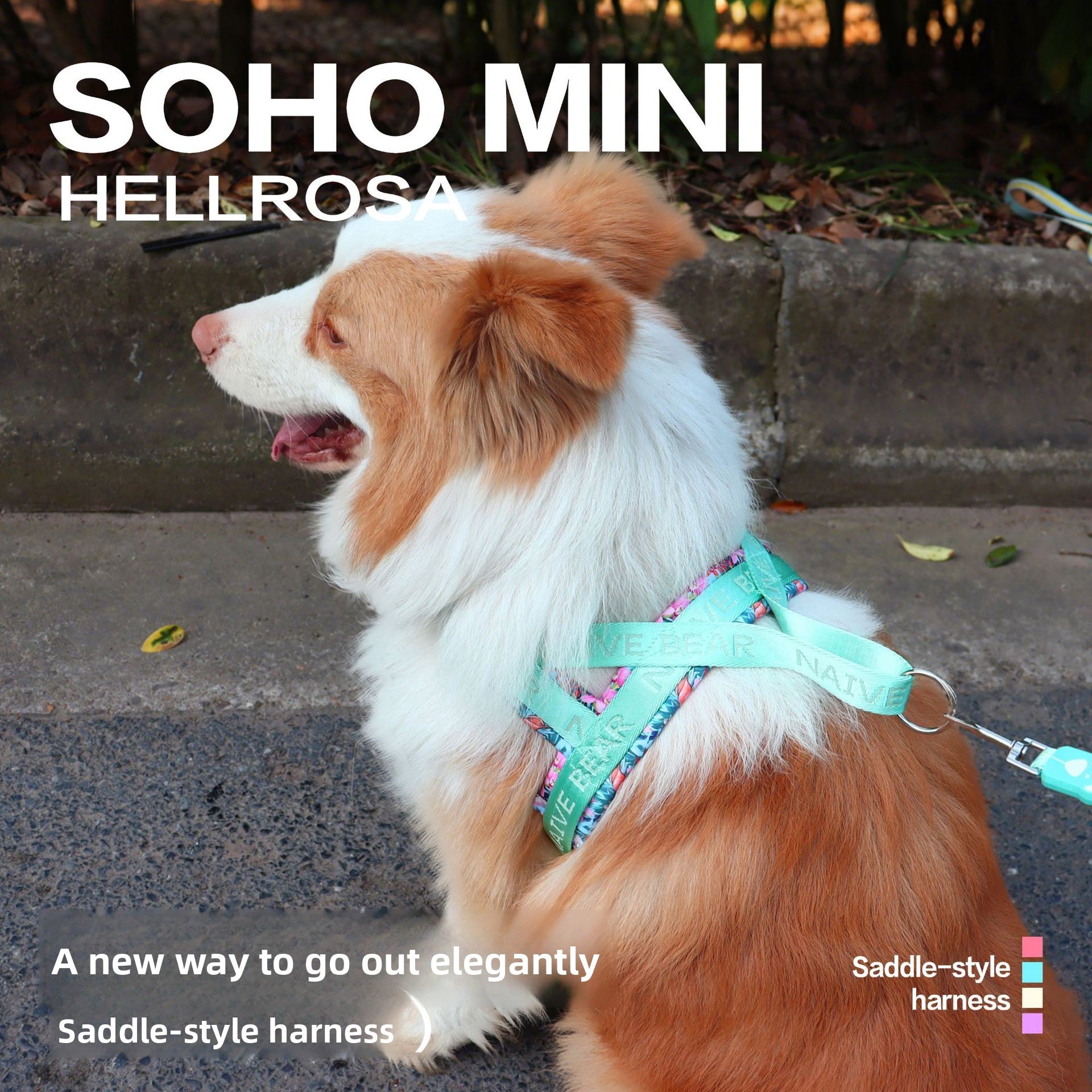 Lightweight No-Pull Dog Harness ? Adjustable Saddle Chest and Back Strap with Reflective Design for Small & Medium Dogs
