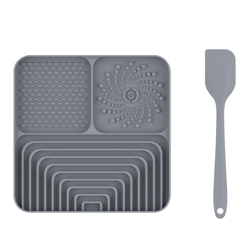 Silicone Pet Lick Mat - Slow Feeder Tray with Suction for Dogs & Cats, Anti-Choking Design