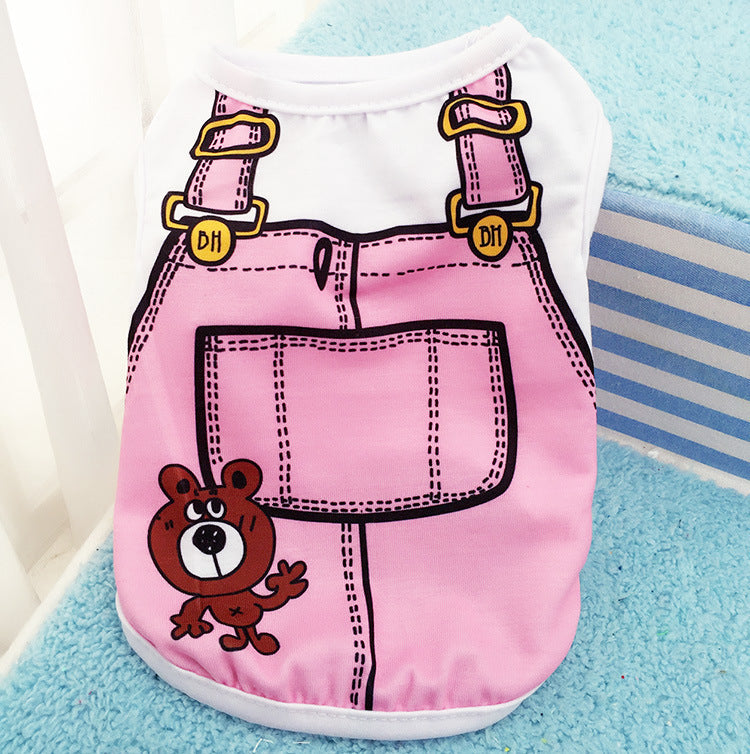 Cute Pet Vest Harness Shirt – Summer Clothes for Small Dogs & Cats