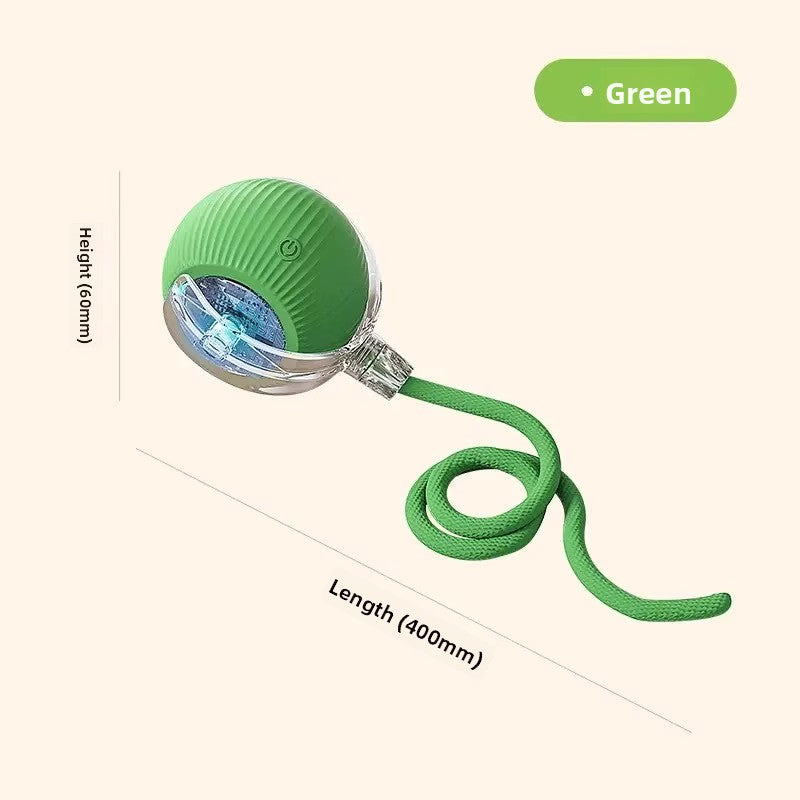 Smart Interactive Dog Ball Toy ? Automatic Electric Pet Toy with Rope for Active Play, Training & Boredom Relief