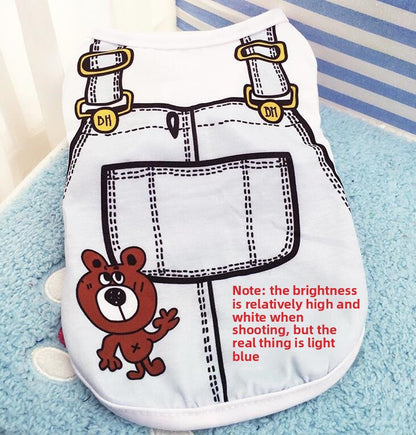 Cute Pet Vest Harness Shirt – Summer Clothes for Small Dogs & Cats