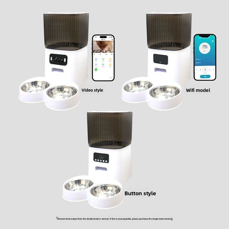Smart Automatic Pet Feeder with Camera & App Control ? WiFi Pet Food Dispenser with Voice, Video & Timer