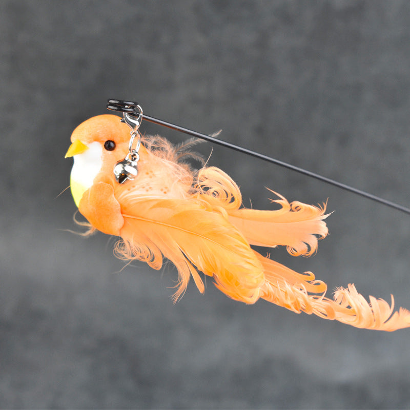 Simulation Bird Cat Toy with Suction Cup ? Interactive Motion Teaser for Indoor Cats | Realistic Flying Bird Design