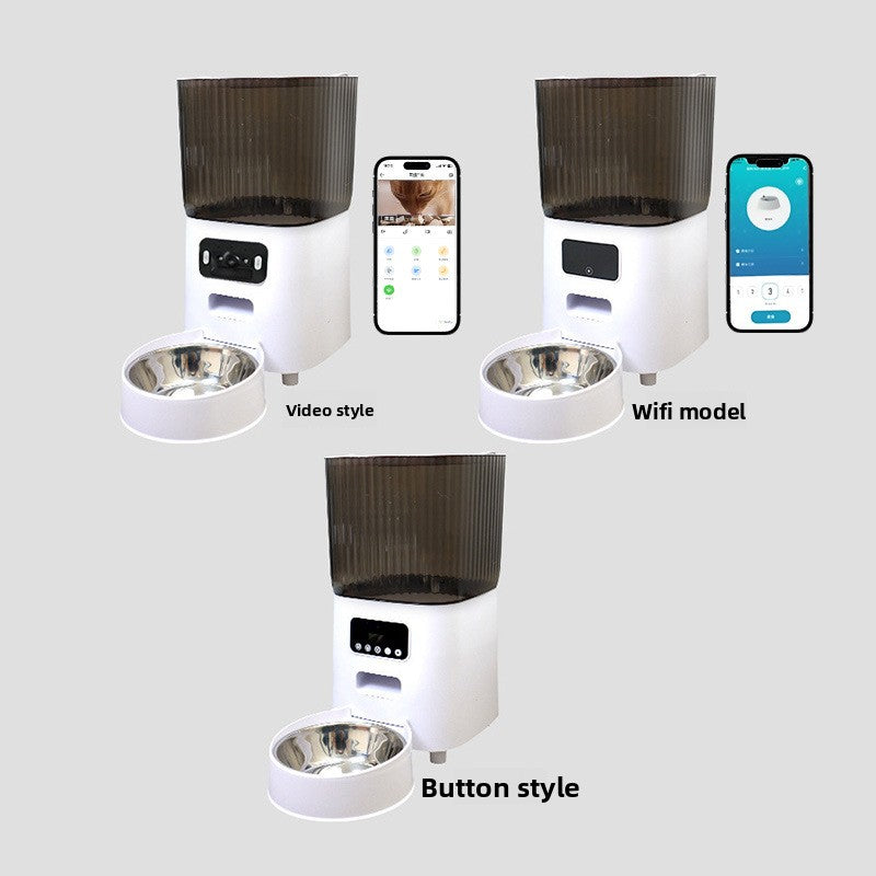 Smart Automatic Pet Feeder with Camera & App Control ? WiFi Pet Food Dispenser with Voice, Video & Timer
