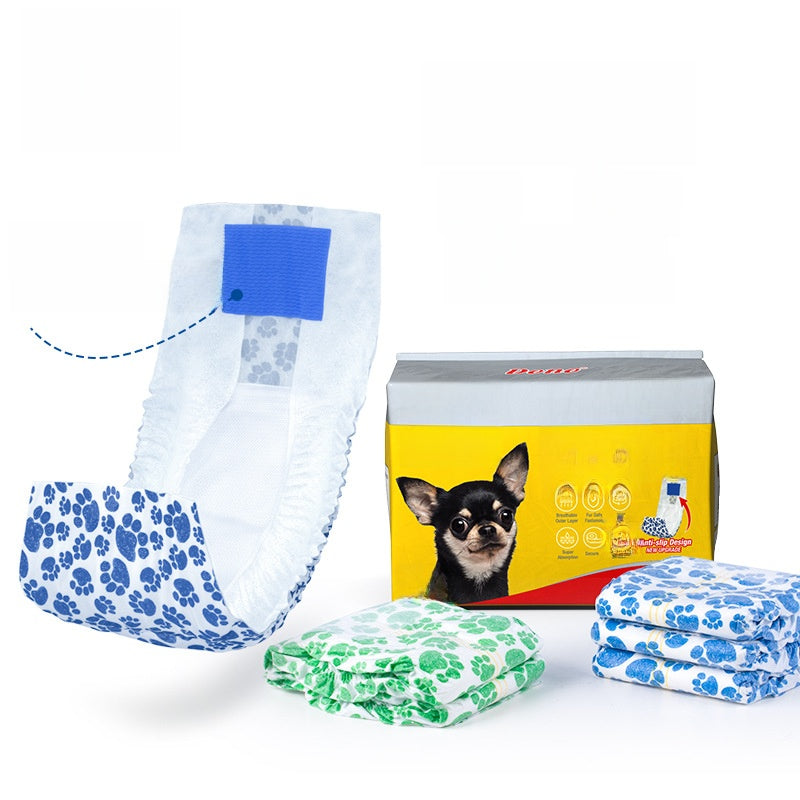 Dono Non-Slip Male Dog Diapers with Pet Wipes ? Leakproof, Comfortable, and Secure Fit Wraps for Male Dogs