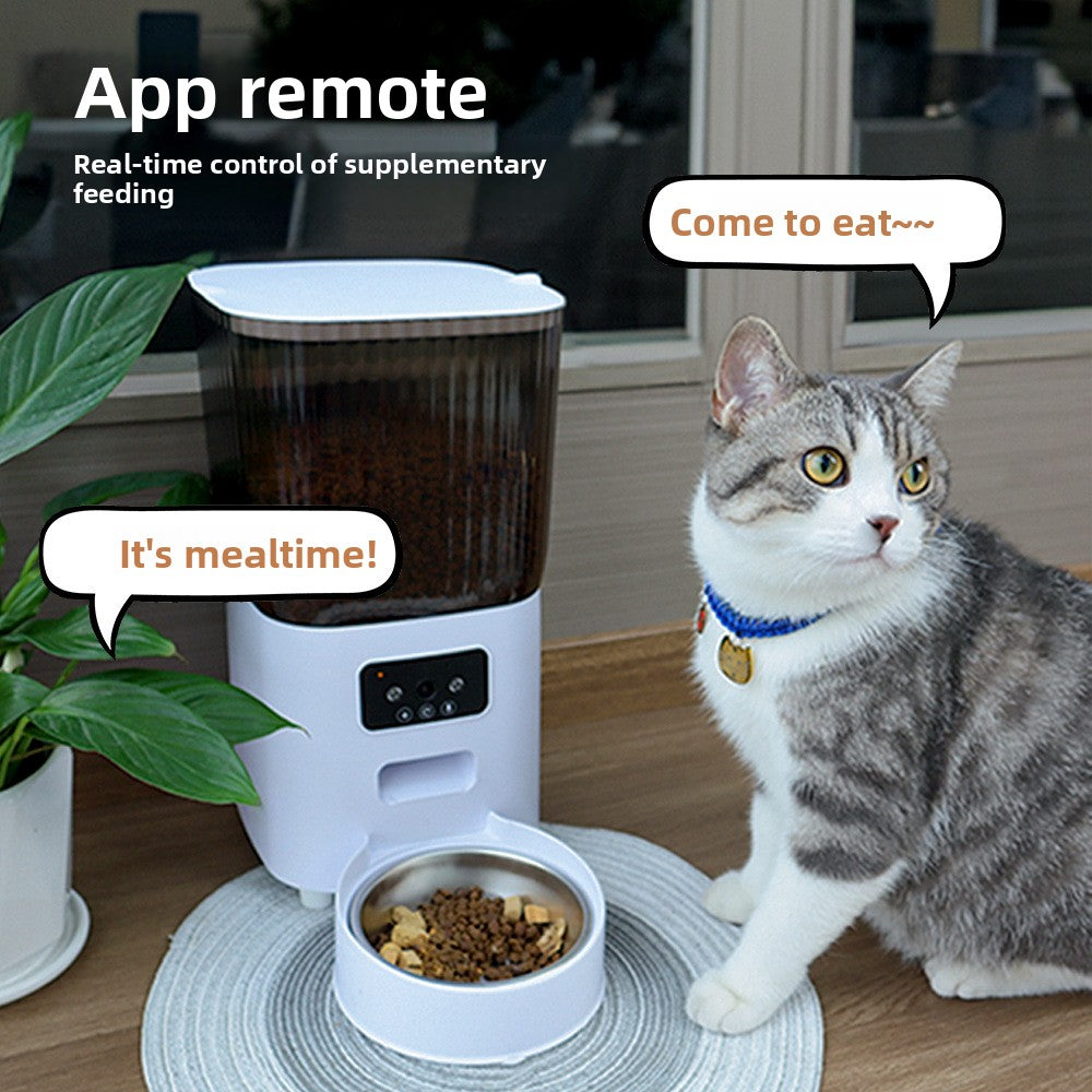Smart Automatic Pet Feeder with Camera & App Control ? WiFi Pet Food Dispenser with Voice, Video & Timer