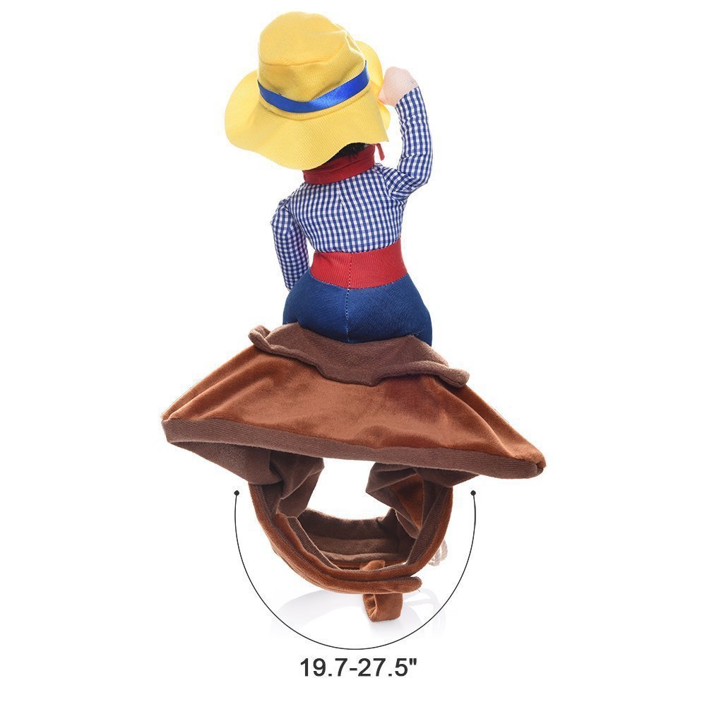 Funny Pet Cowboy Riding Costume for Dogs | Horse Rider Dog Outfit