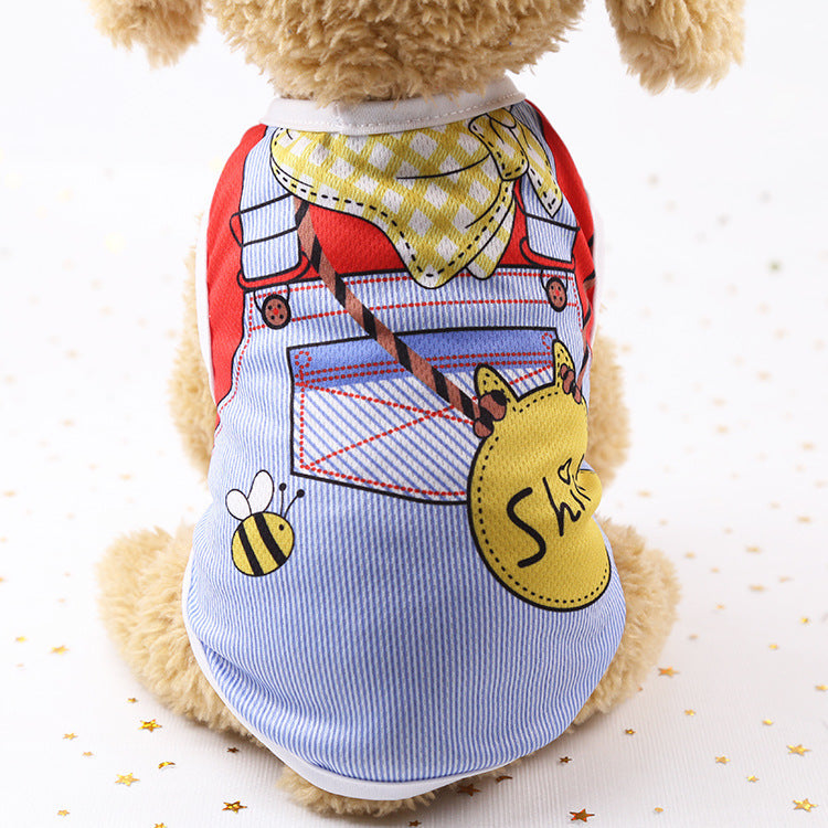 Cute Pet Vest Harness Shirt – Summer Clothes for Small Dogs & Cats