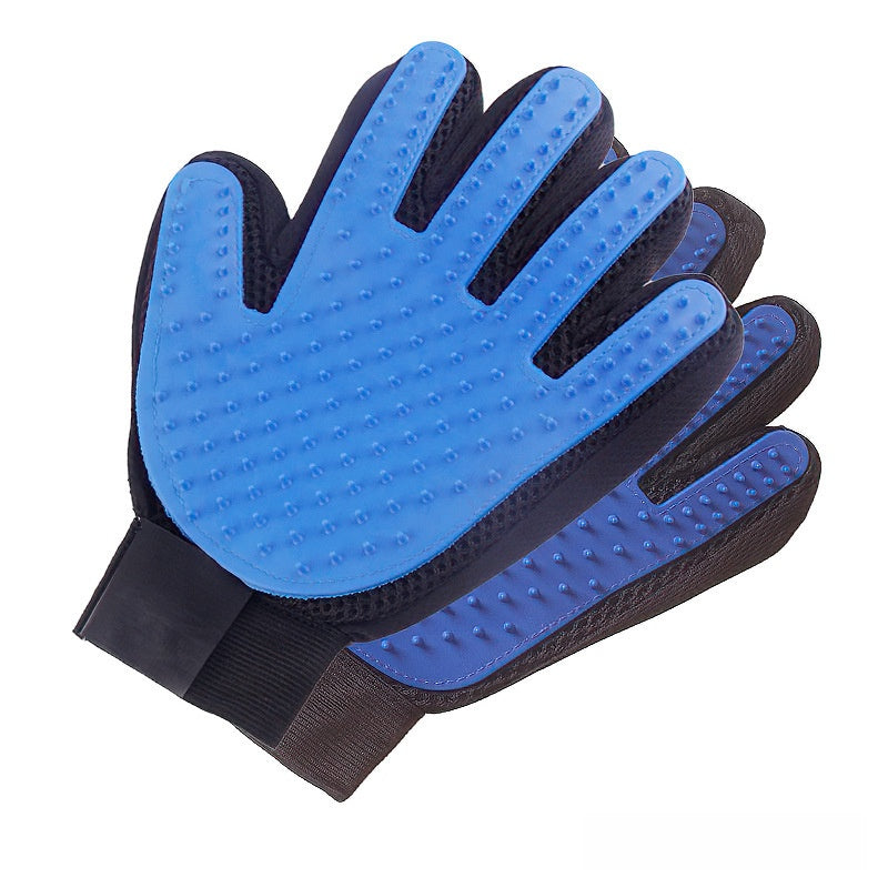 Pet Bath Grooming Gloves ? Hair Removal & Massage Mitt for Cats & Dogs
