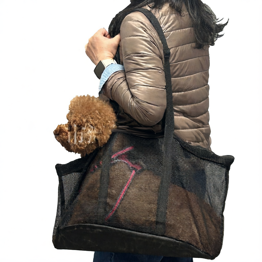 Breathable Mesh Pet Travel Bag for Dogs & Cats ? Portable Shoulder Carrier
