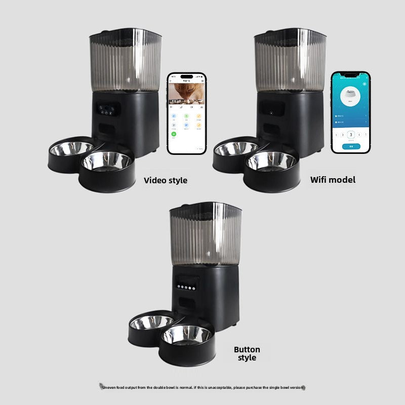 Smart Automatic Pet Feeder with Camera & App Control ? WiFi Pet Food Dispenser with Voice, Video & Timer