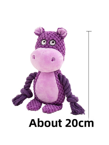 Plush Crinkle Squeaky Toy for Dogs - Durable Sound Play Toy with Animal Designs