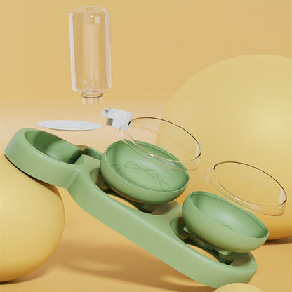 Double Pet Food and Water Bowl - Automatic Feeder with Water Dispenser for Pets