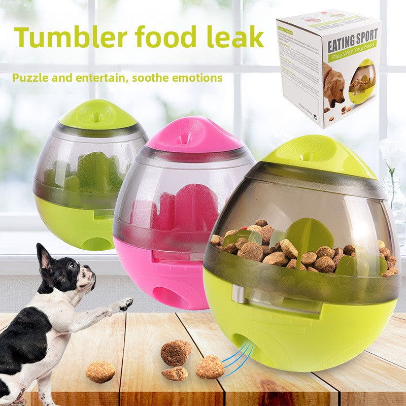Interactive Pet Tumbler Treat Dispenser Toy ? Food Puzzle Feeder for Dogs & Cats