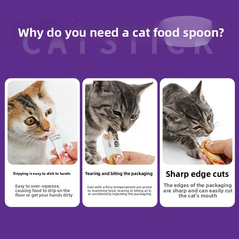 Pet Snack Squeeze Feeder ? One-Handed Treat Dispenser for Cats, Dogs & Small Pets