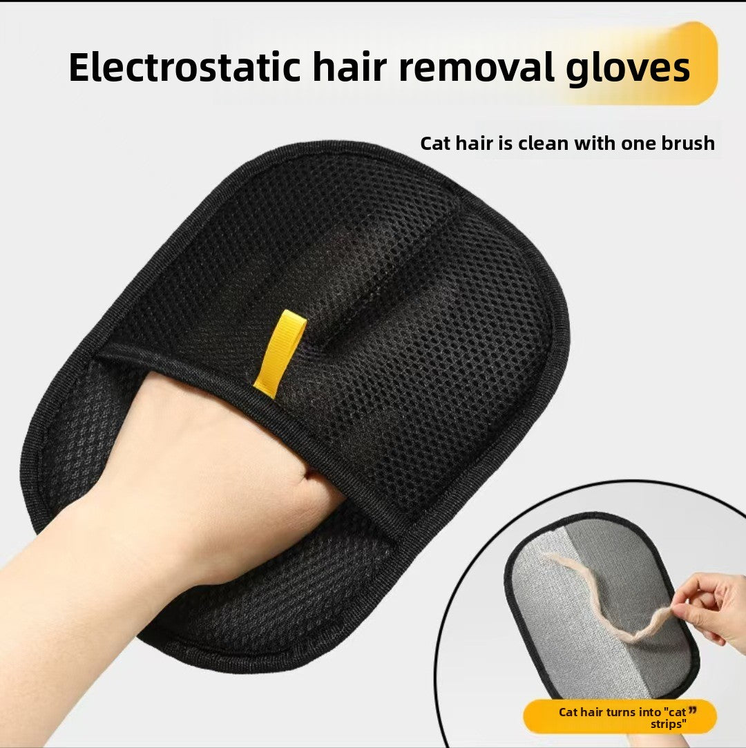 Pet Hair Removal Glove ? Electrostatic Grooming & Cleaning Mitt for Cats & Dogs