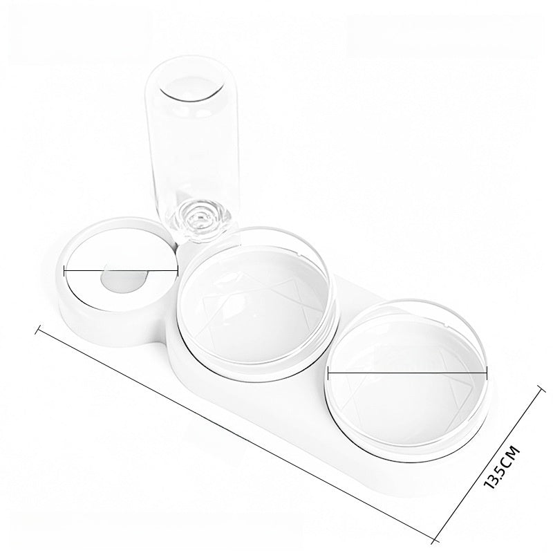 Double Pet Food and Water Bowl ? Automatic Feeder with Water Dispenser for Pets
