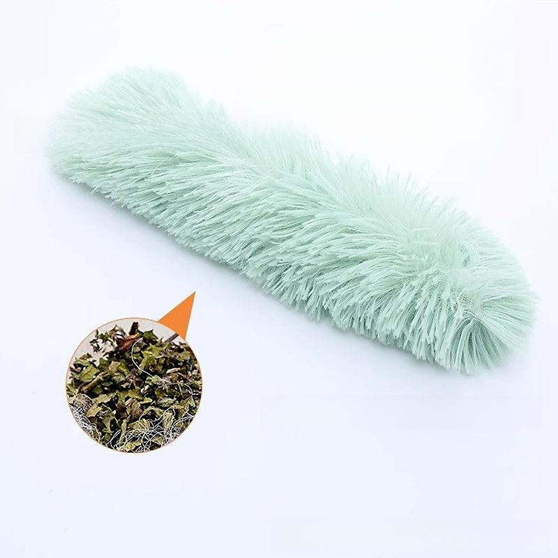 Soft Plush Cat Pillow Toy with Catnip & Crinkle Sound ? Fluffy Rattling Cat Kicker Pillow for Play, Chewing & Stress Relief
