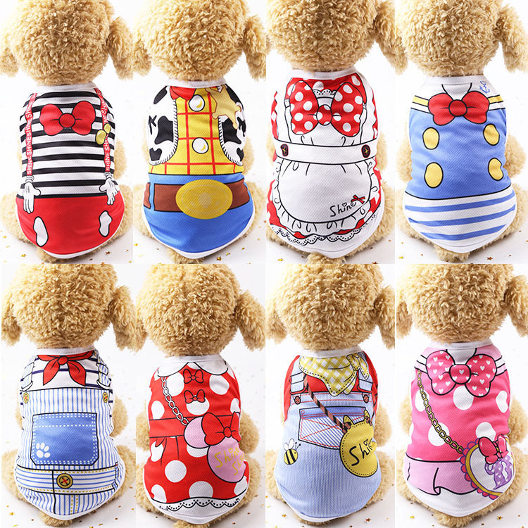 Cute Pet Vest Harness Shirt – Summer Clothes for Small Dogs & Cats