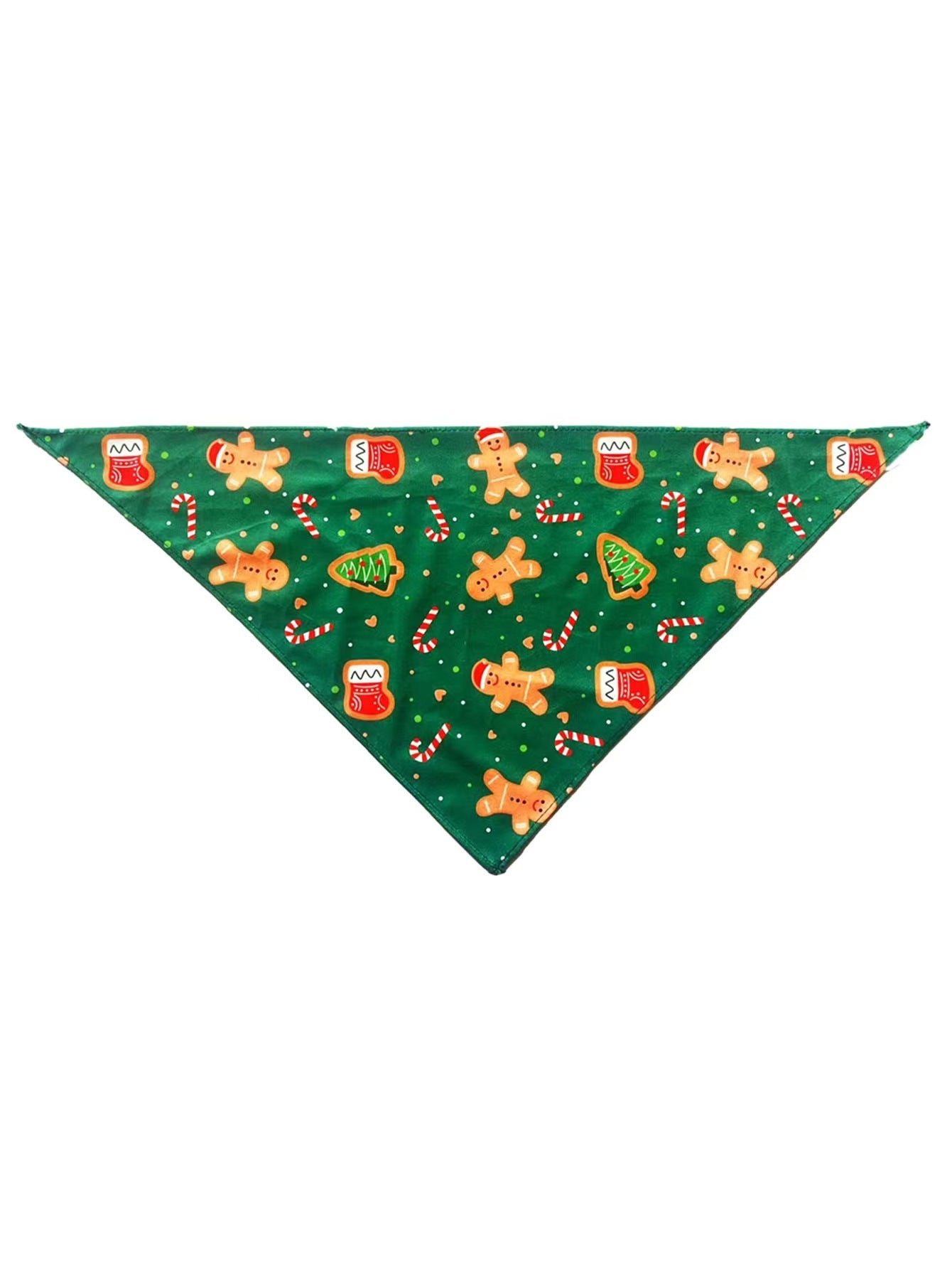 Christmas Pet Bandana Scarf with Cartoon Print - Holiday Triangle Bib for Cats and Dogs
