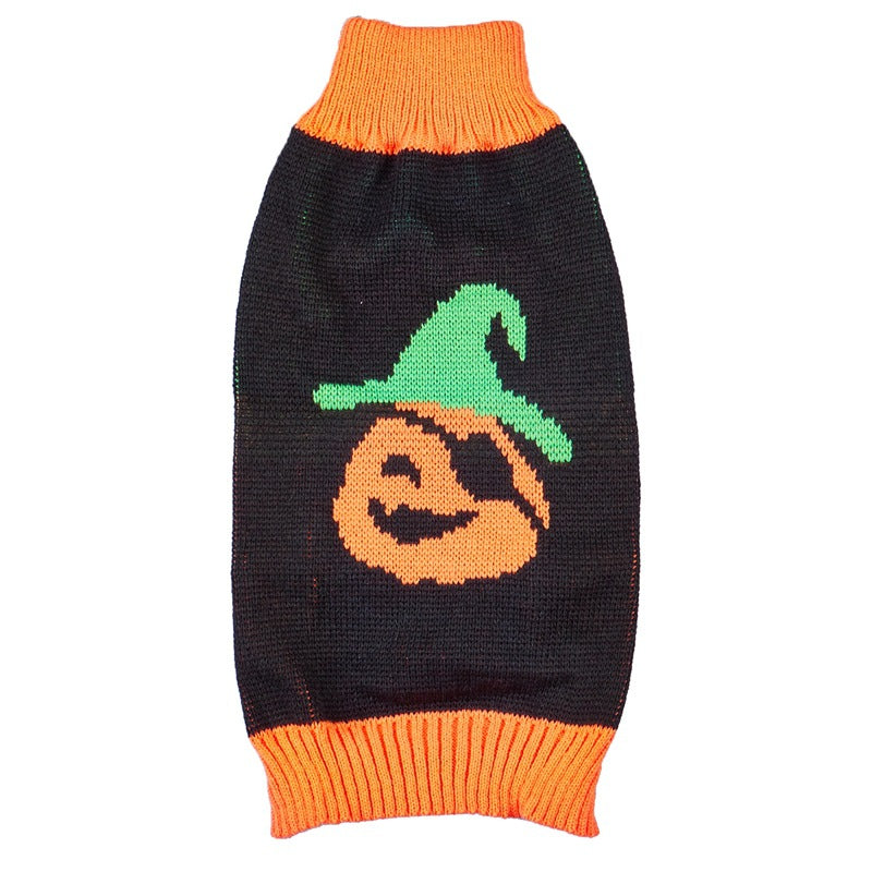 Halloween Pumpkin Pet Knitted Sweater