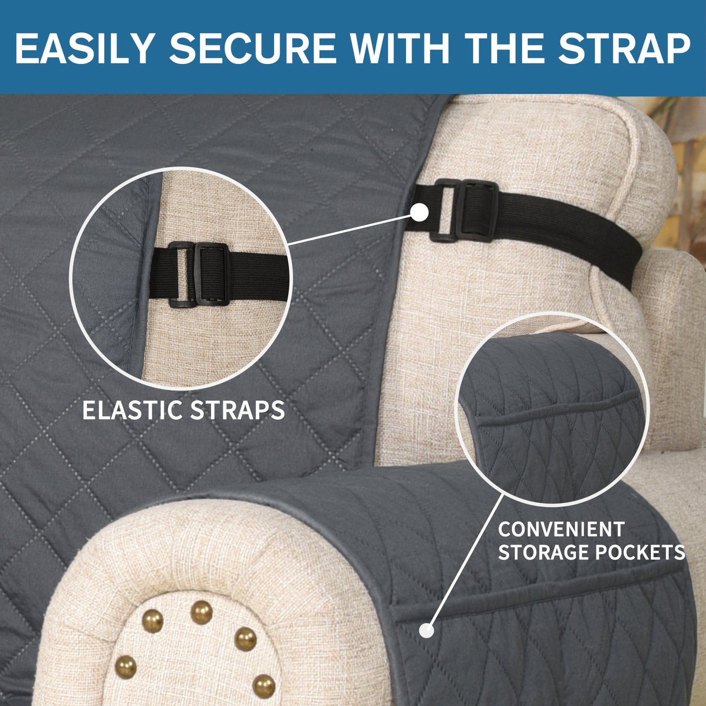 Waterproof Non-Slip Sofa Cover - Quilted Pet Couch Protector for All Seasons