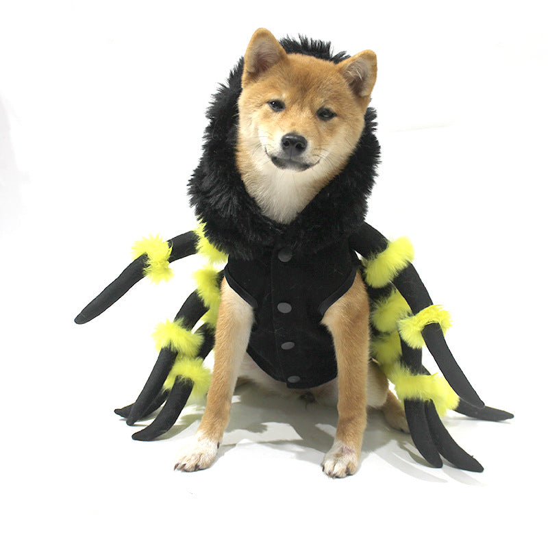 Funny Pet Spider Costume for Dogs & Cats ? Halloween Cosplay Outfit